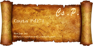 Csuta Pál névjegykártya